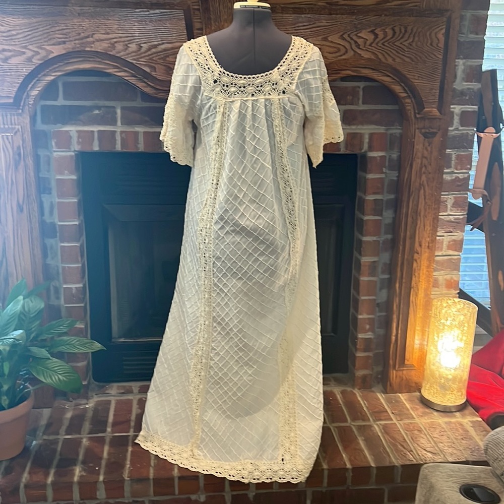 Vintage Handmade Full Button Down Duster - image 4